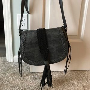 Steven by grey faux leather bag